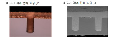 3.Cu 100um 전해도금 4. Cu 100um 전해 도금